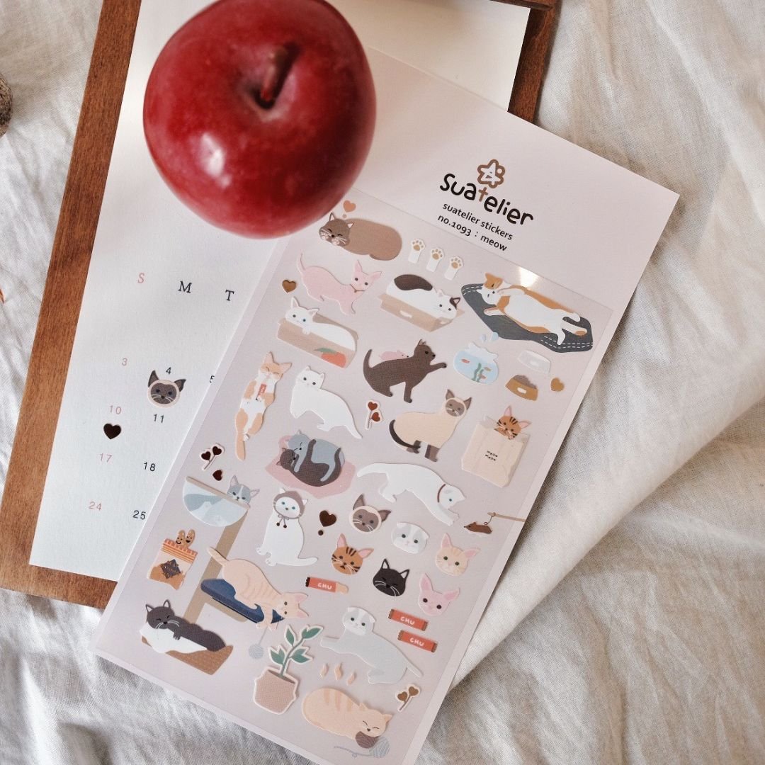 Suatelier Stickers Daily Deco 1093 Meow - Suatelier