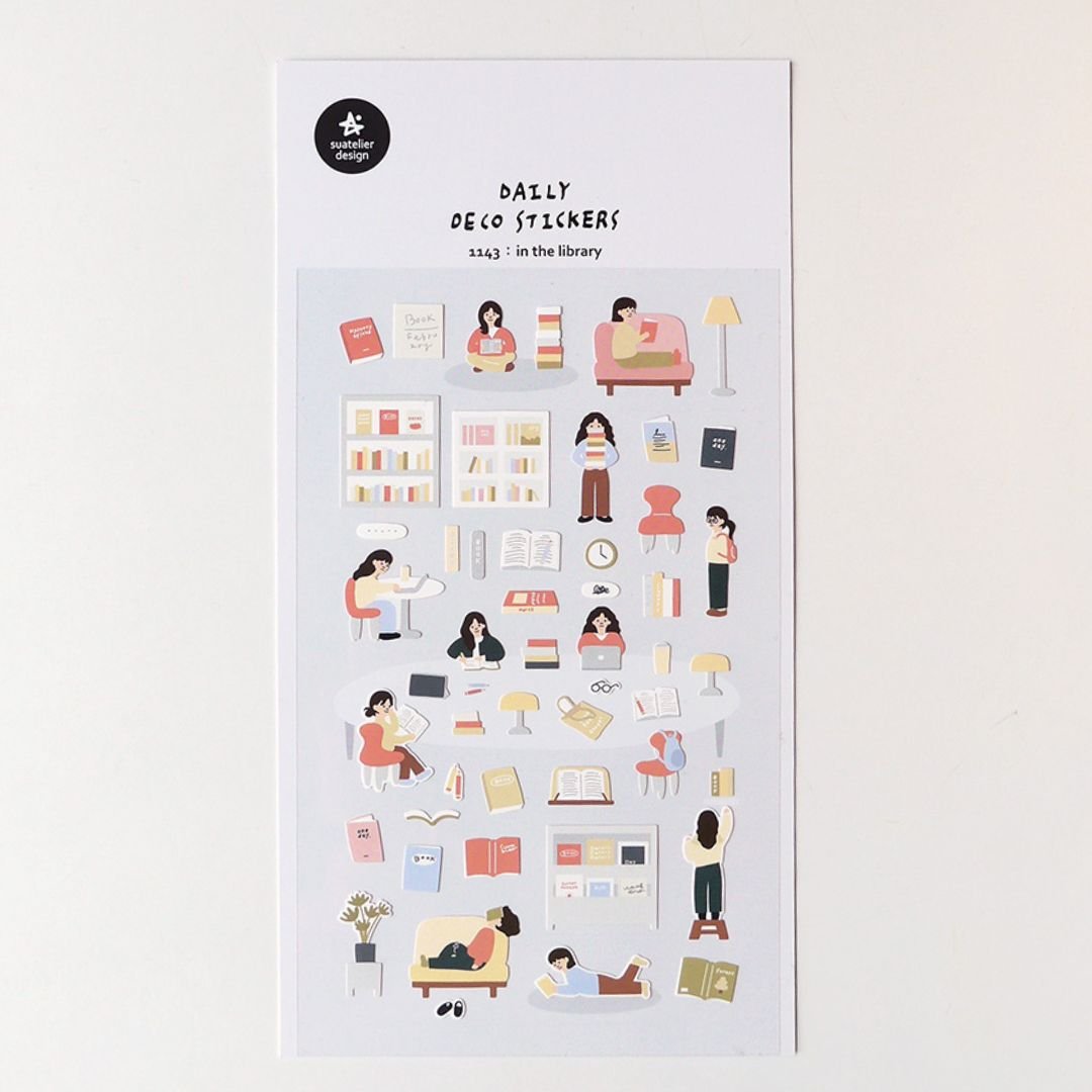 Suatelier Stickers Daily Deco 1143 In the Library - Suatelier