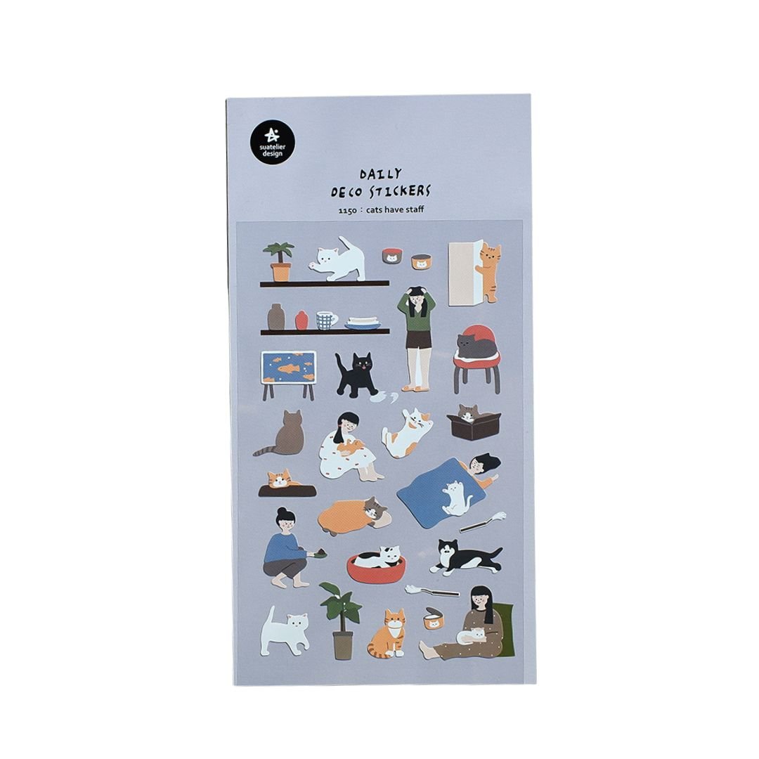 Suatelier Stickers Daily Deco 1150 Cats Have Staff - Suatelier