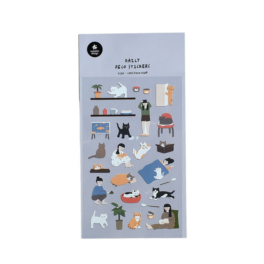 Suatelier Stickers Daily Deco 1150 Cats Have Staff - Suatelier