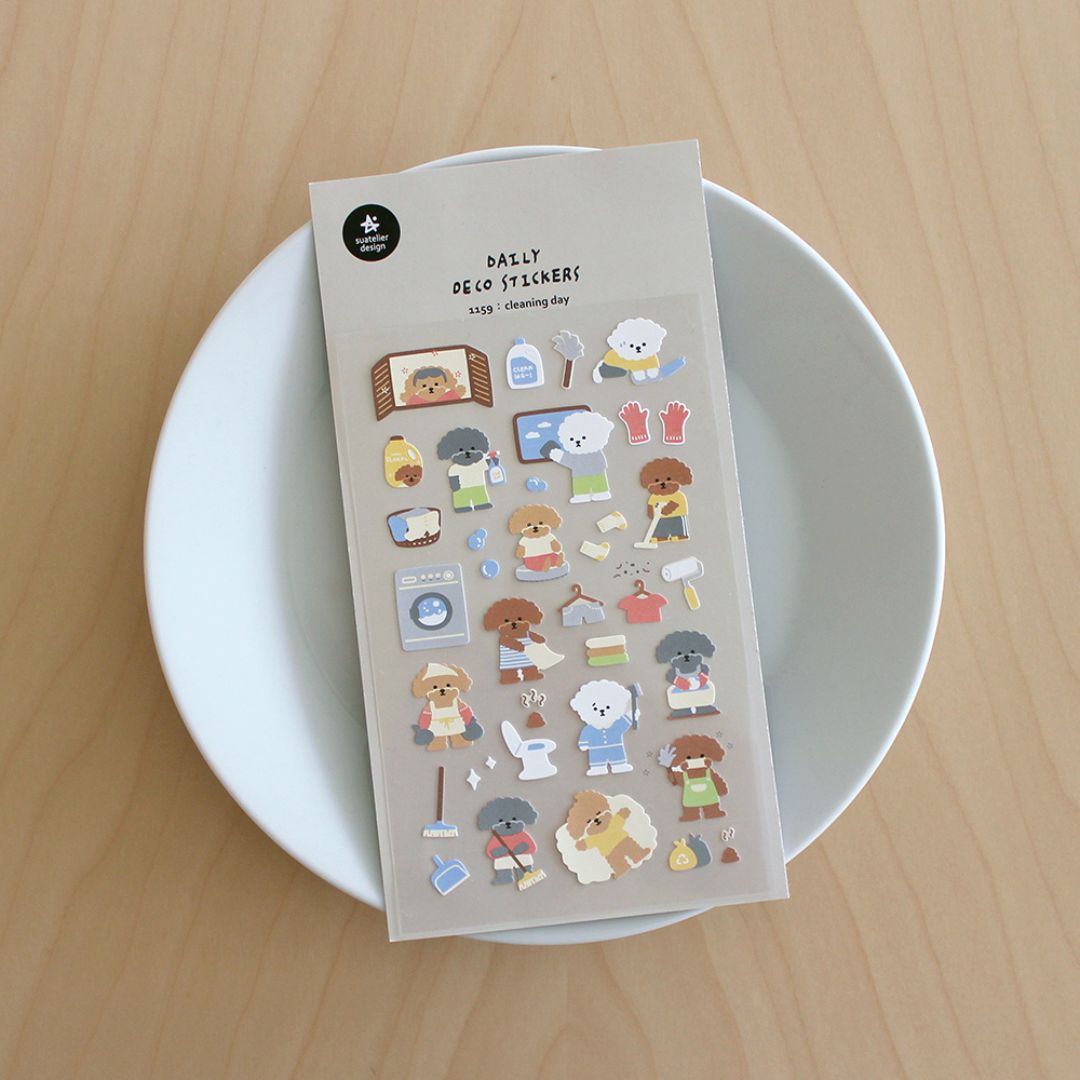 Suatelier Stickers Daily Deco 1159 Cleaning Day - Suatelier