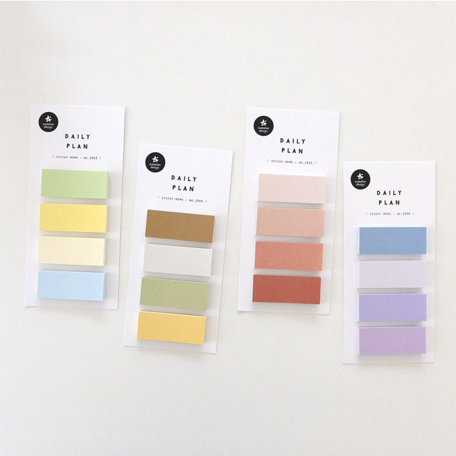 Sticky Note Plan Page Marker Suatelier Sticky Notes Daily Plan - Korean Stationery