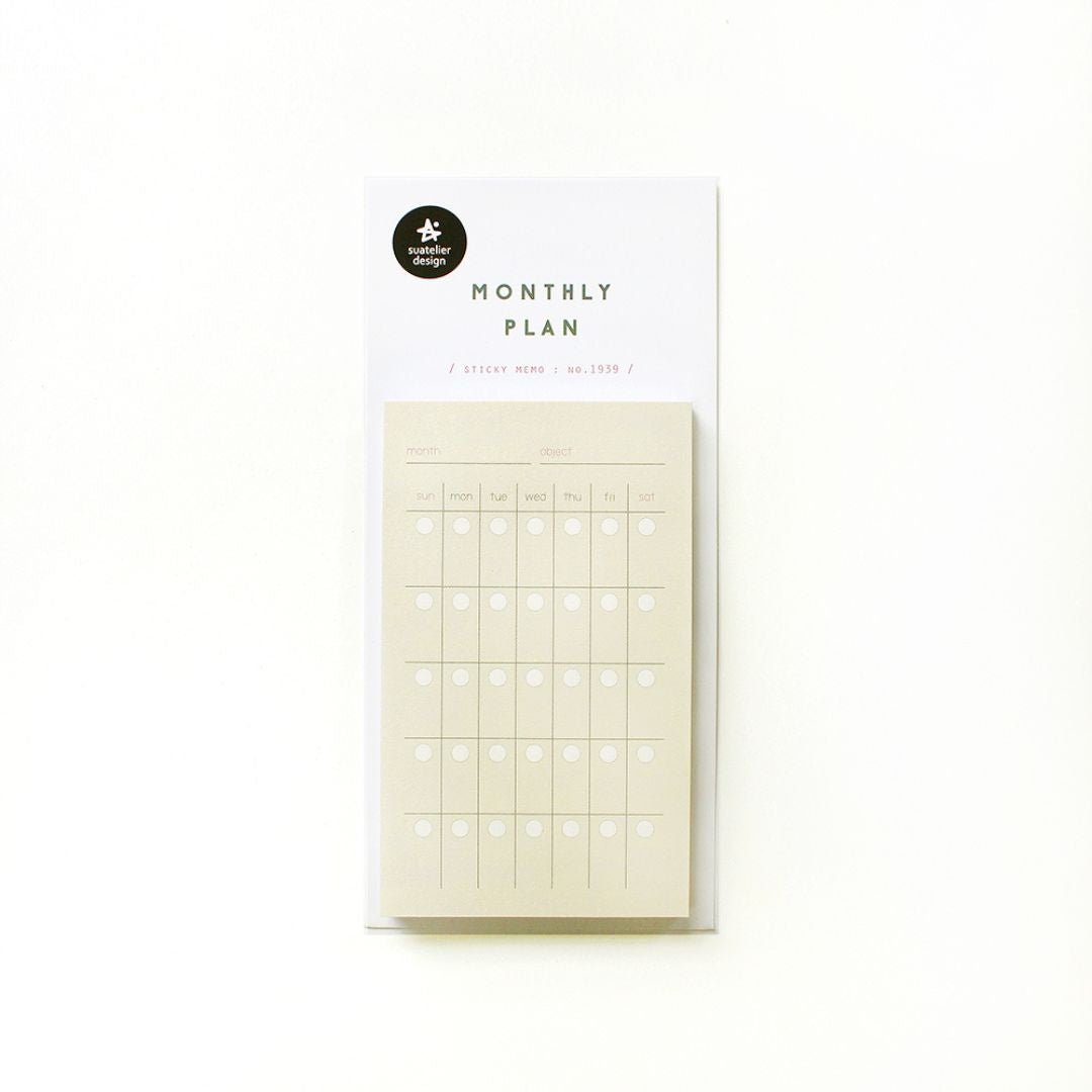 Suatelier Sticky Notes Daily Plan - Monthly Plan - Suatelier