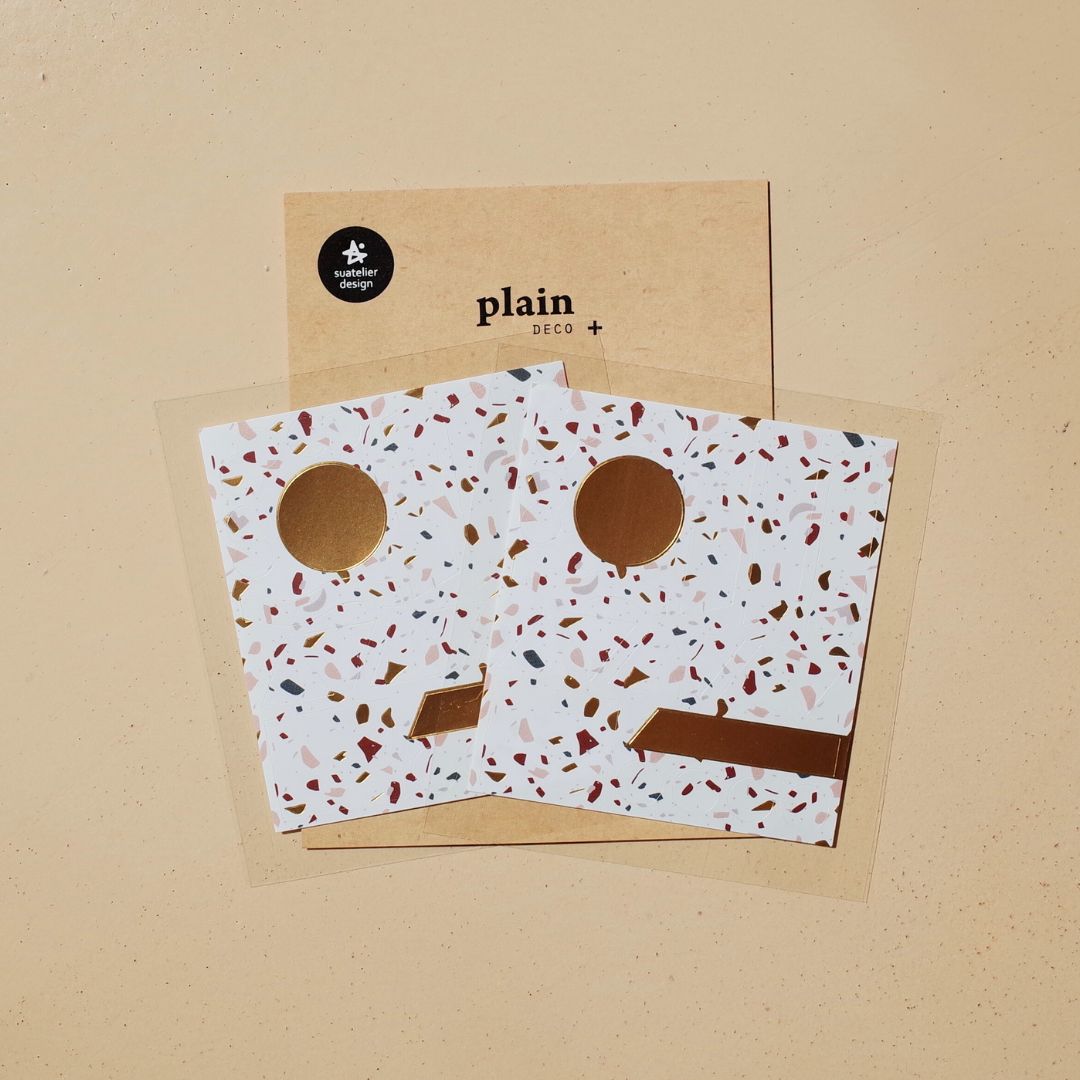 Suatelier Terrazzo Patterned Stickers - Plain 31 - 35 - 34 - Suatelier