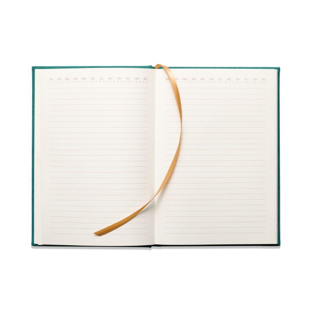 Suedette Hardcover Journal - Blue - Arch Dot - Designworks Collective - Under the Rowan Trees