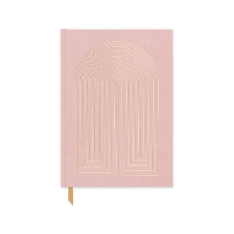 Suedette Hardcover Journal - Dusty Pink - Rainbow - Designworks Collective - Under the Rowan Trees