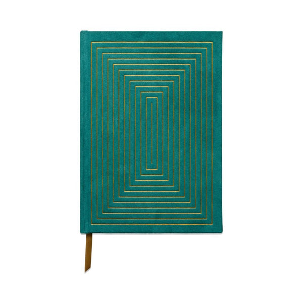 Suedette Hardcover Lined Journal-Notebooks-Designworks Collective-Green
