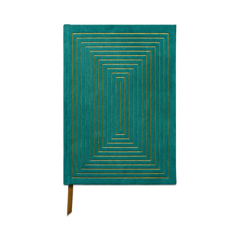 Suedette Hardcover Lined Journal-Notebooks-Designworks Collective-Green