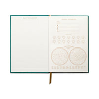 Suedette Hardcover Journal - Green - Linear Boxes - Designworks Collective - Under the Rowan Trees