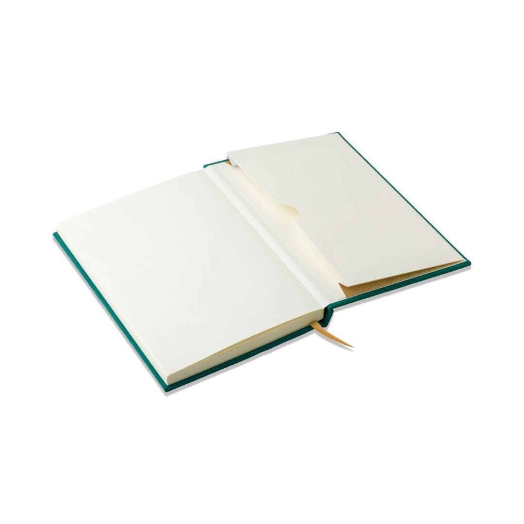 Suedette Hardcover Journal - Green - Linear Boxes - Designworks Collective - Under the Rowan Trees