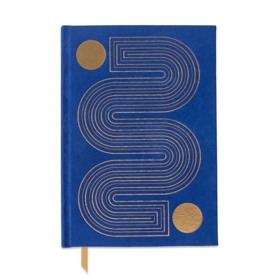Suedette Hardcover Lined Journal - Blue - Designworks Collective