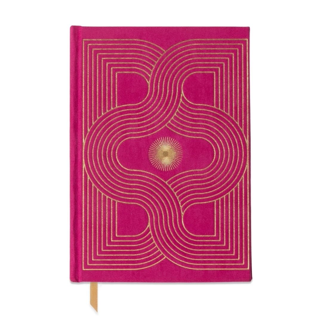 Suedette Hardcover Lined Journal - Fuchsia - Designworks Collective