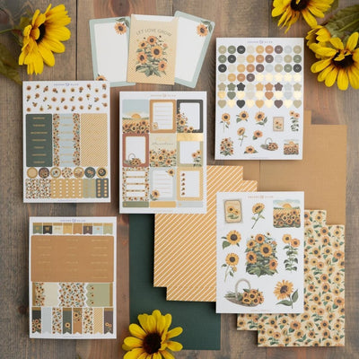 Sunflower Field September Monthly Planner Kit Archer & Olive - Archer & Olive
