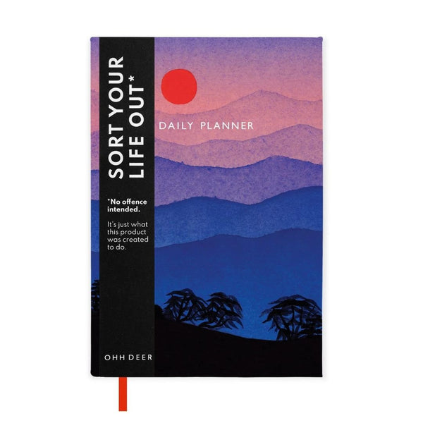 Sunset Mountains Daily Planner-Notebooks-Ohh Deer-
