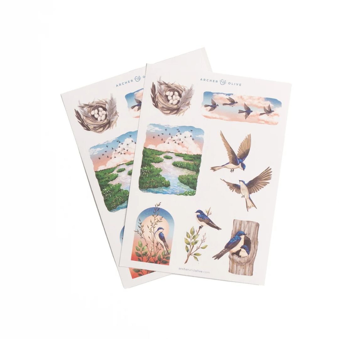 Swallows Sticker Set - Archer & Olive - Archer & Olive - Under the Rowan Trees