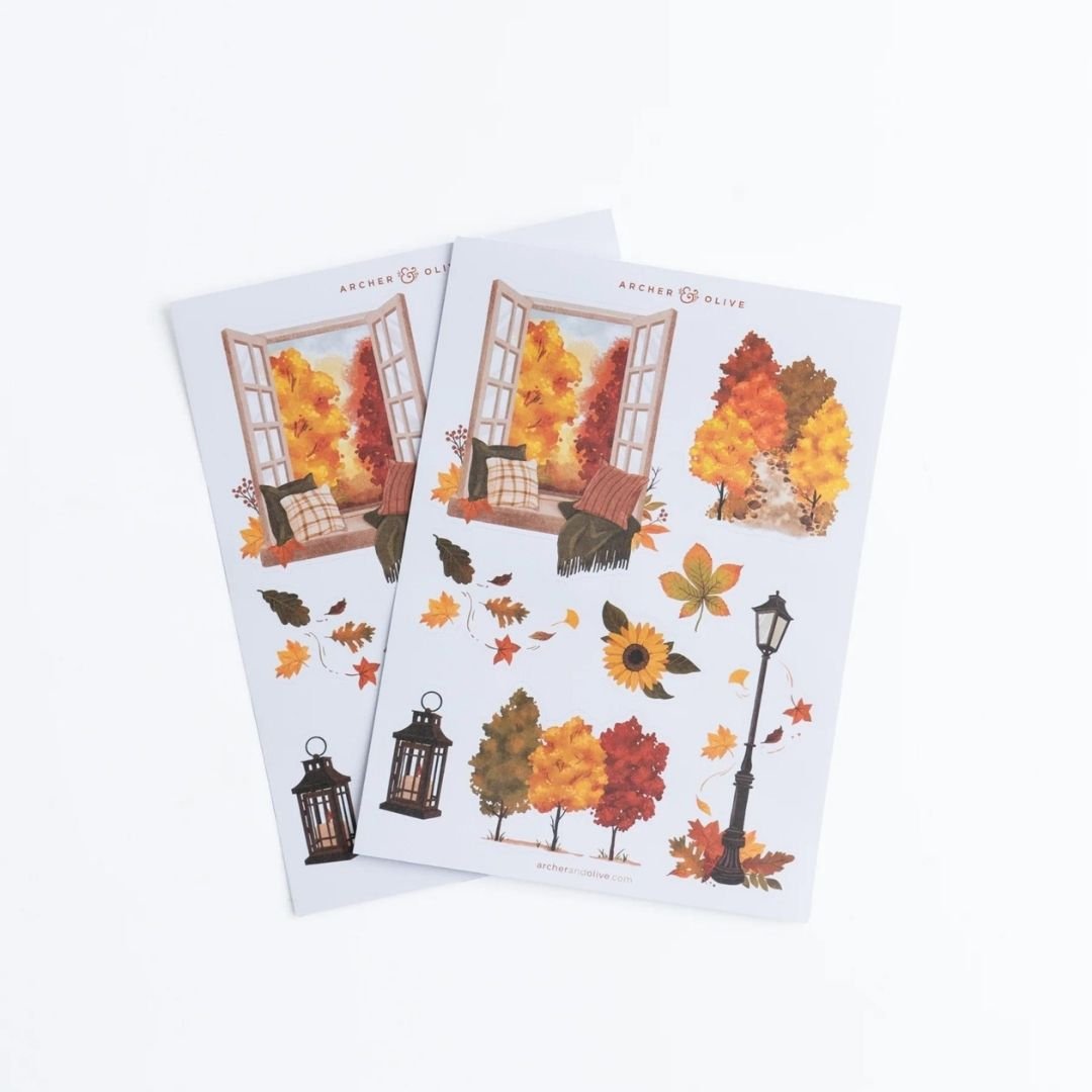 Swirling Leaves Sticker Set - Archer & Olive - Archer & Olive - Under the Rowan Trees