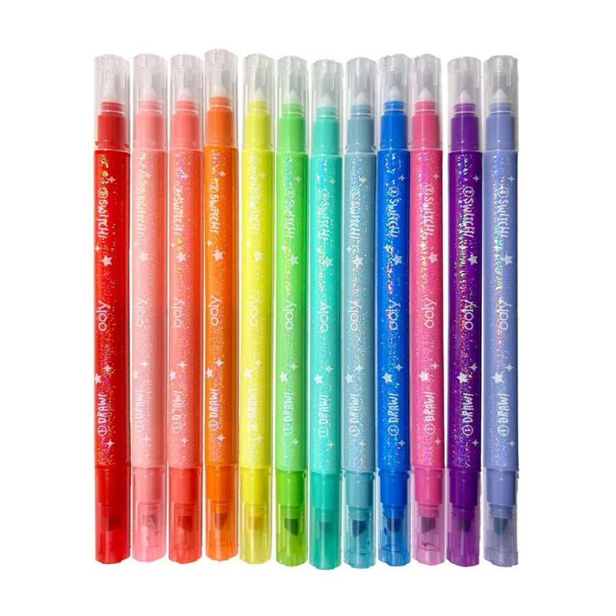 Switch - eroo! Sparkle Glittery Colour - Changing Markers - Set of 12 - Ooly