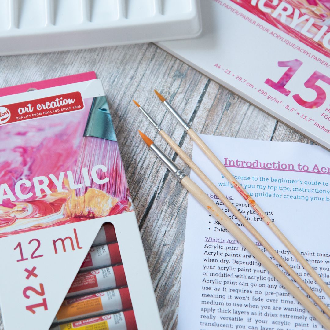 Talens Art Creation Oil & Acrylic Brush Set Polyester 3 Round Brushes - Royal Talens