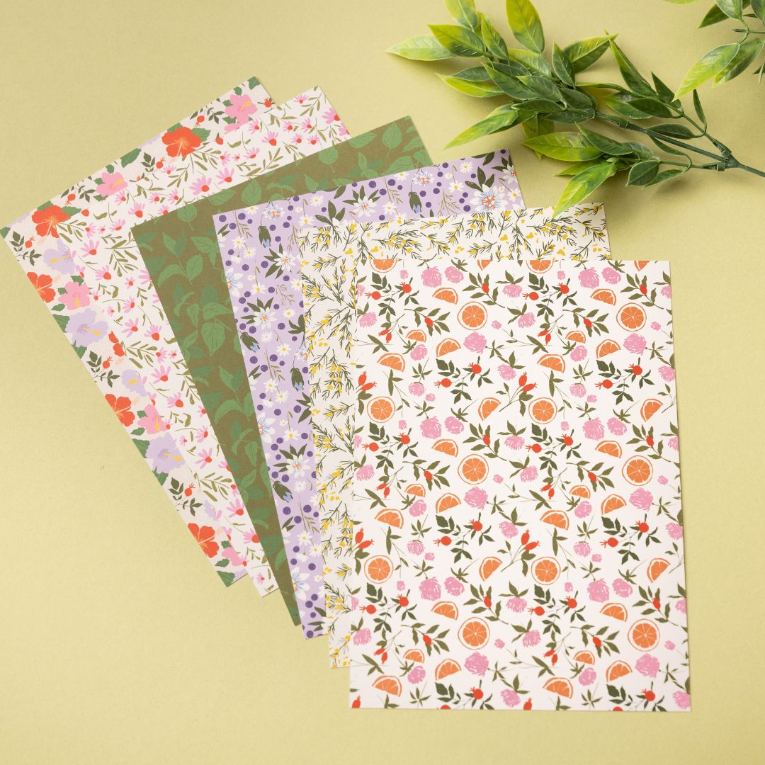 Tea Time A5 Scrapbook Papers - Under the Rowan Trees