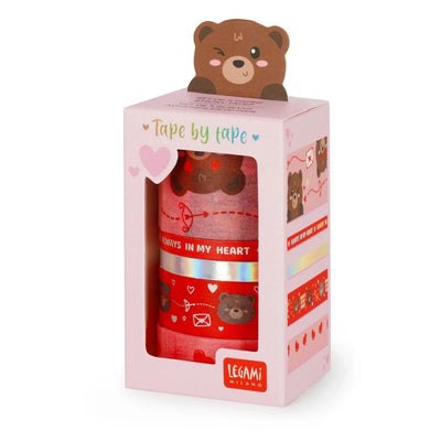 Teddy Bear Decorative Tape Set Valentine - Legami - Legami