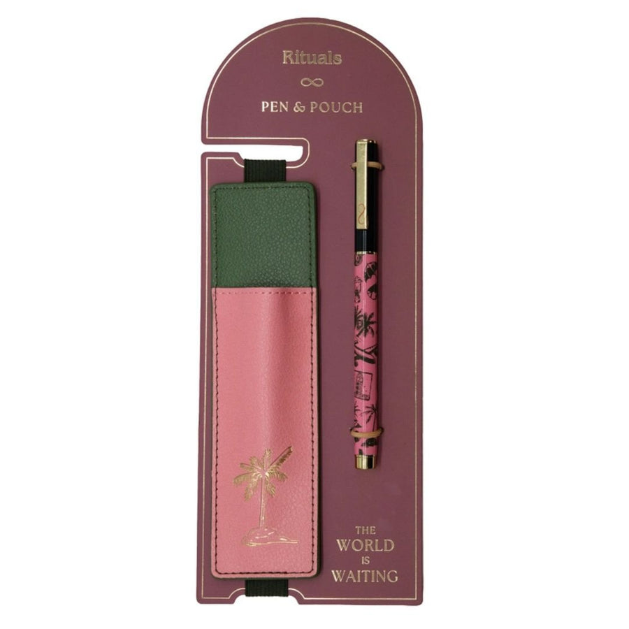 The World is Waiting Pen and Pouch Set - Portico Designs