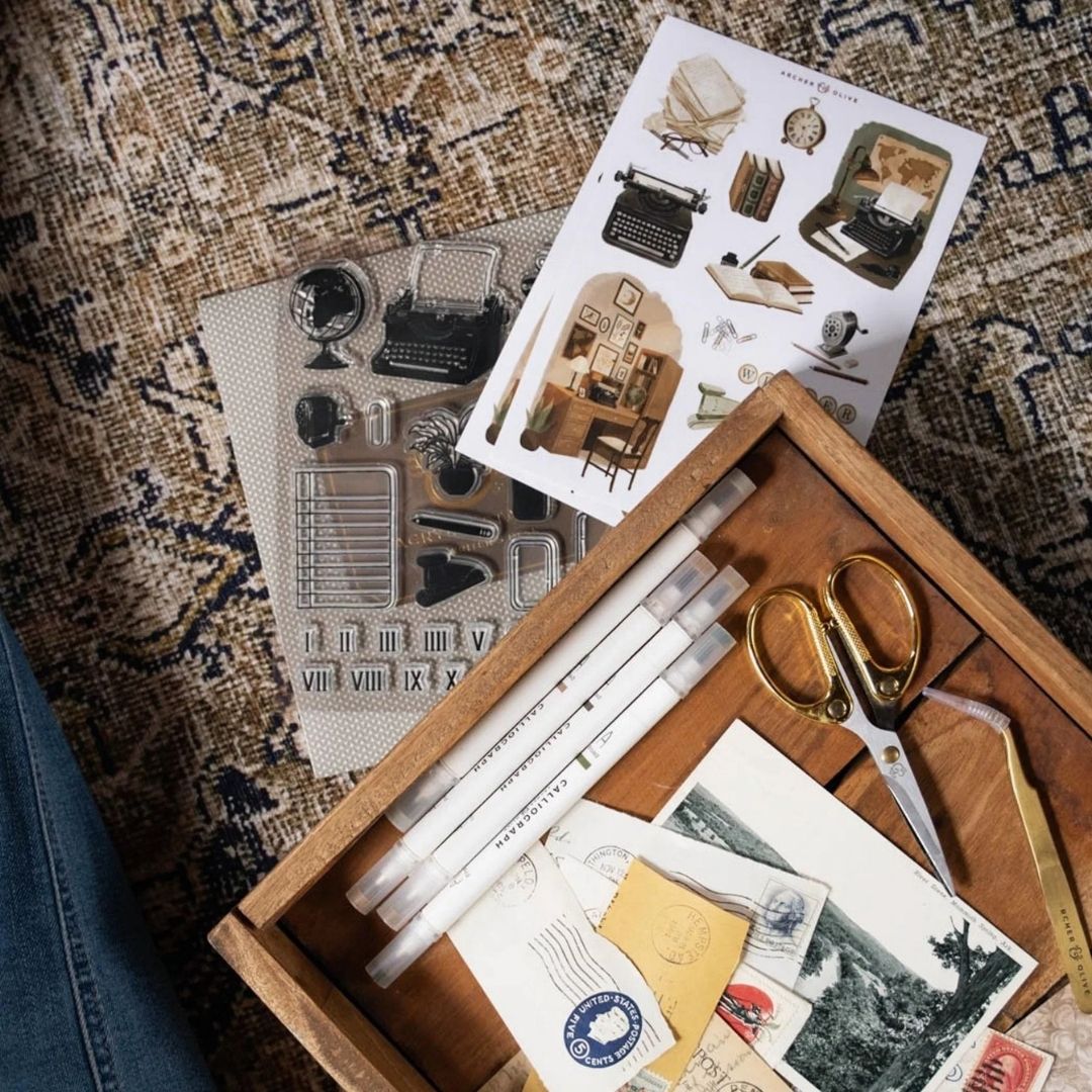 The Writer's Desk Acrylic Stamp Set - Archer & Olive