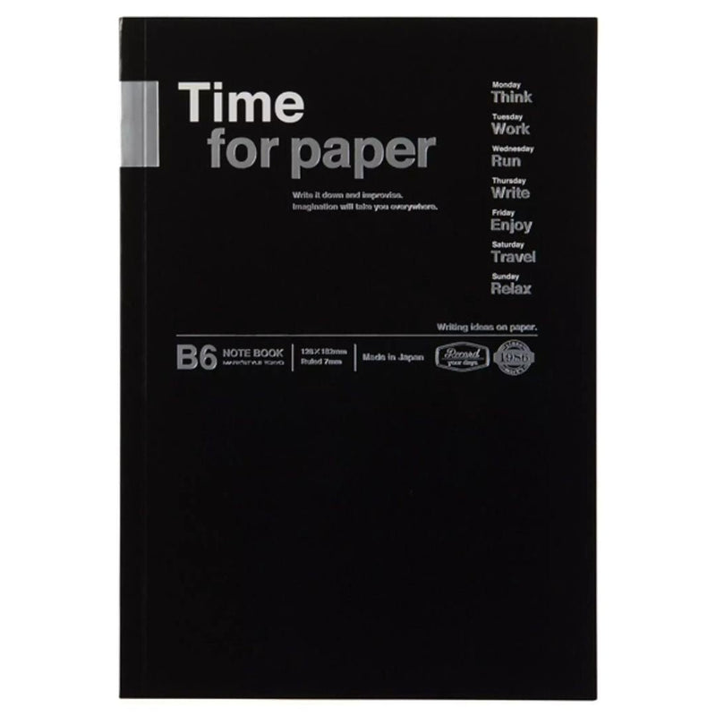 Time for Paper B6 Notebooks-Notebooks-Mark's Inc.-Black