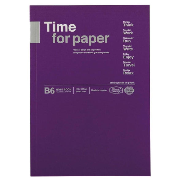 Time for Paper B6 Notebooks-Notebooks-Mark's Inc.-Purple