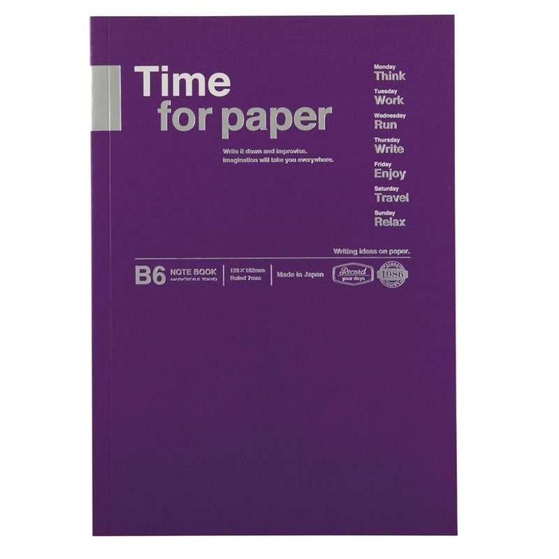 Time for Paper B6 Notebooks-Notebooks-Mark's Inc.-Purple