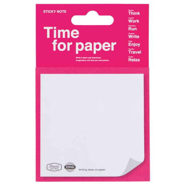 Time for Paper Sticky Notes-Sticky Notes-Mark's Inc.-Pink