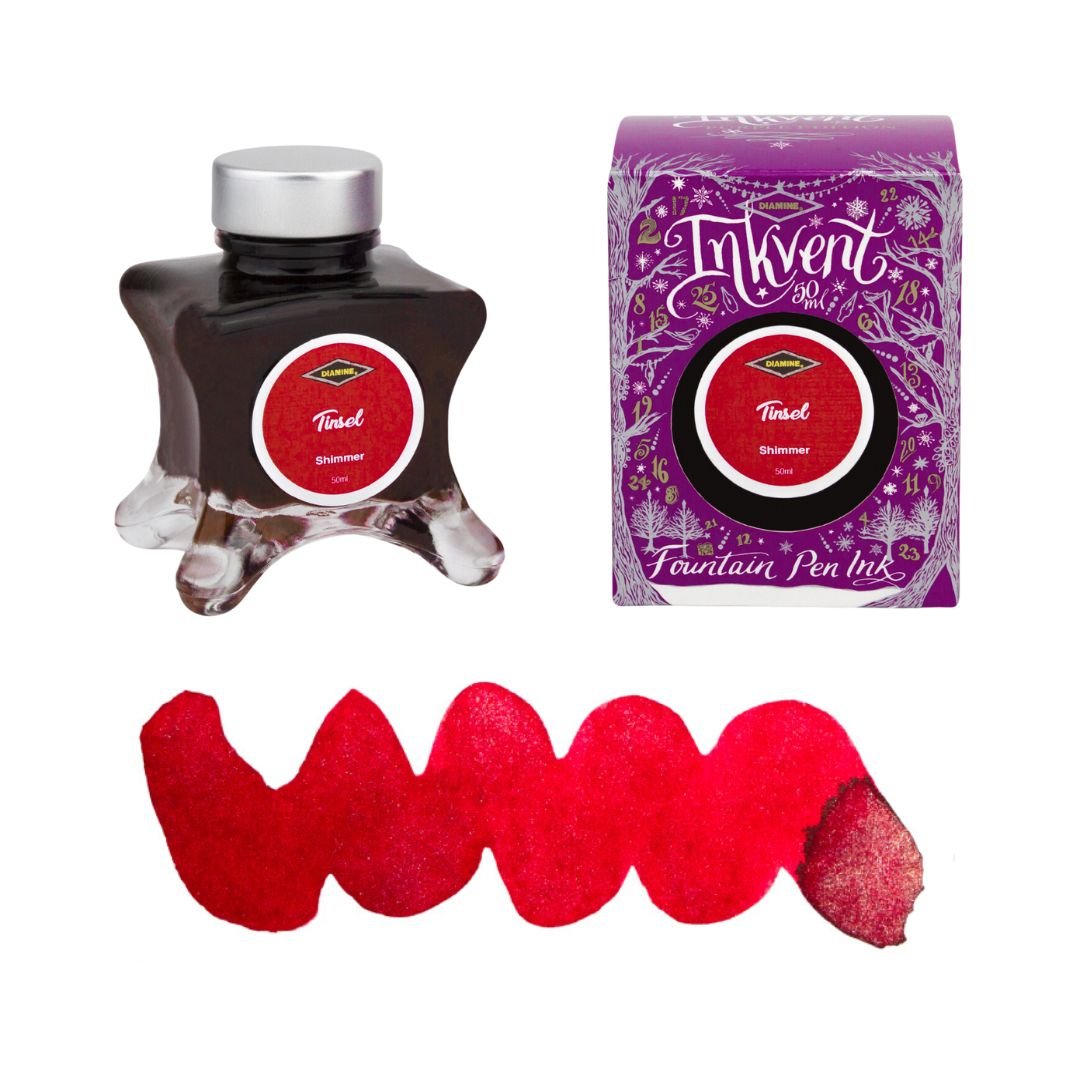 Tinsel Diamine 50ml Fountain Pen Ink Purple Inkvent Edition - Diamine - Under the Rowan Trees