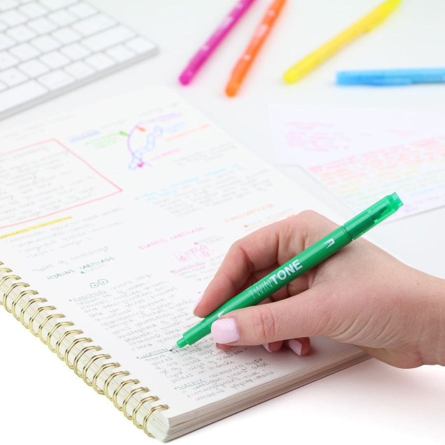 Tombow TwinTone Dual - Tip Marker 12 Rainbow Colours - Tombow