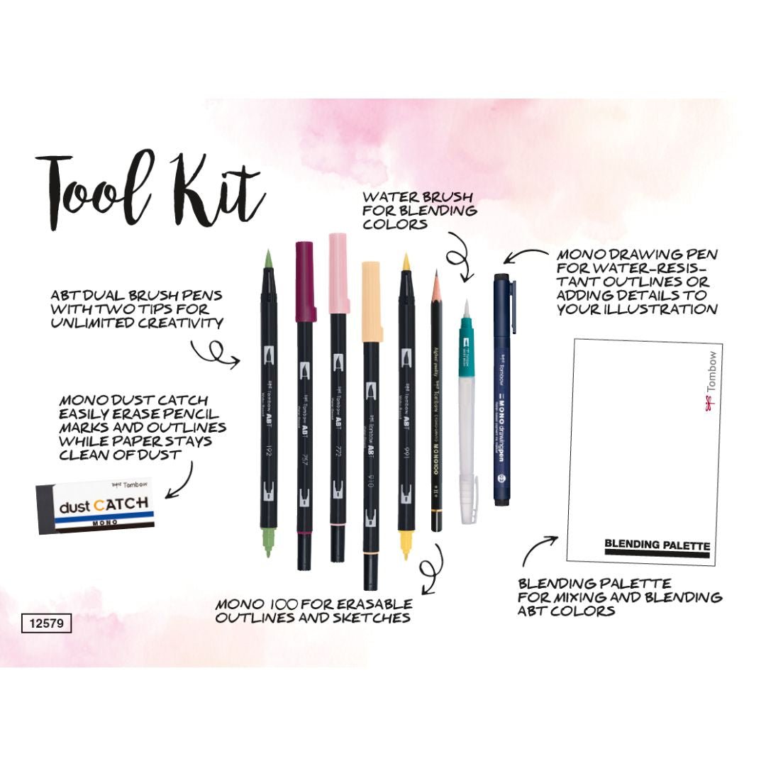 Tombow Watercolouring Set - Floral - Tombow