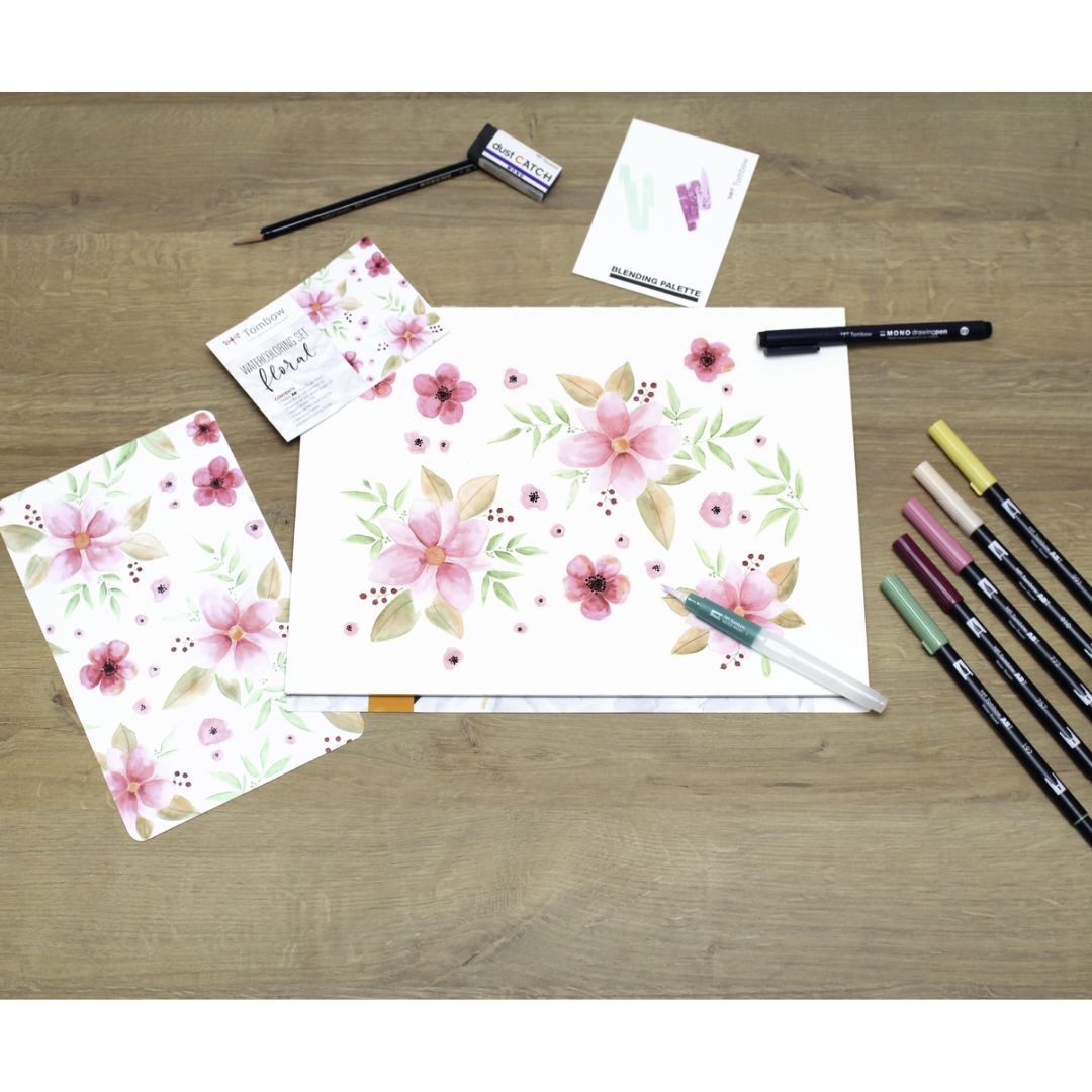 Tombow Watercolouring Set - Floral - Tombow