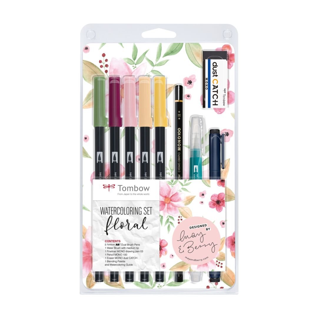 Tombow Watercolouring Set - Floral - Tombow