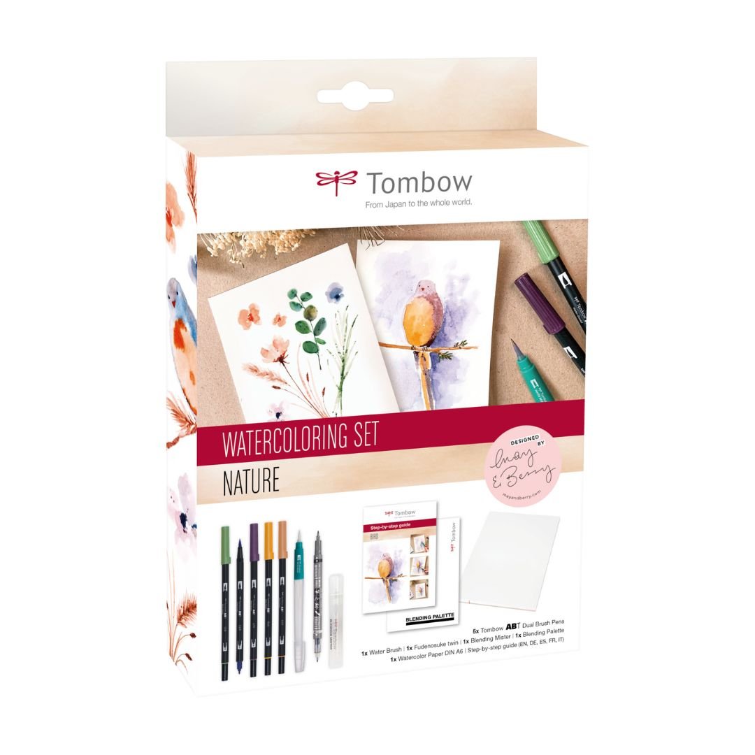 Tombow Watercolouring Set - Nature or Seaside - Nature - Tombow