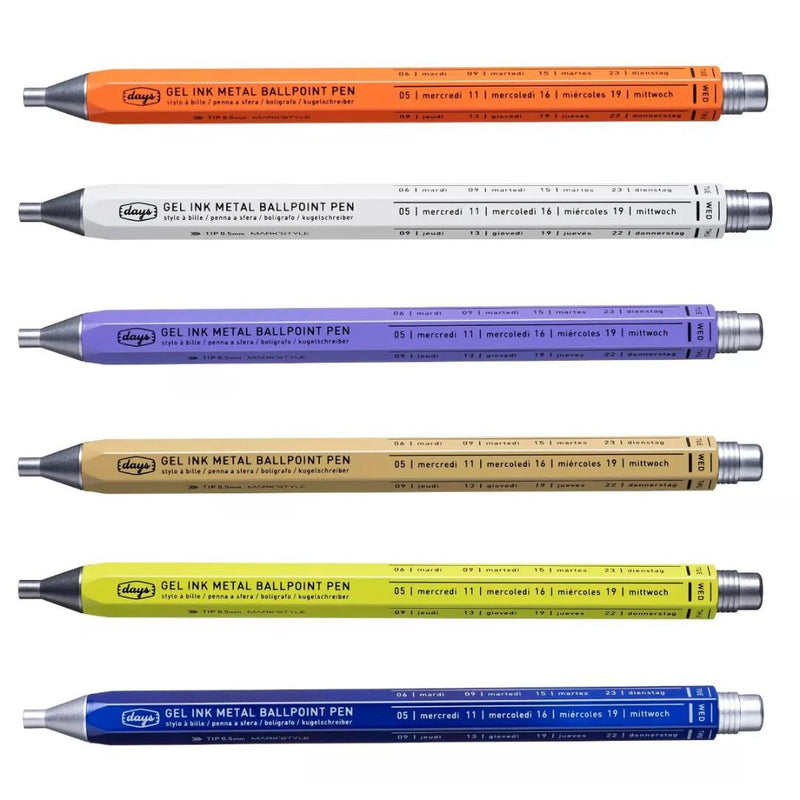 Tous Les Jours Days Metal Pen - Mark'Style Tokyo-Pens-Mark's Inc.-Navy