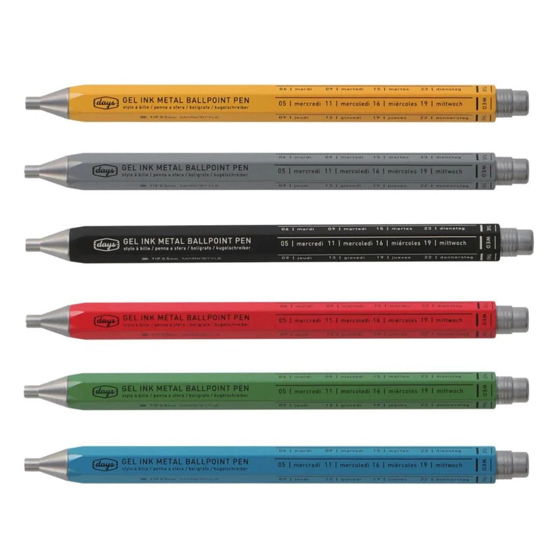 Tous Les Jours Days Metal Pen - Mark'Style Tokyo-Pens-Mark's Inc.-Navy