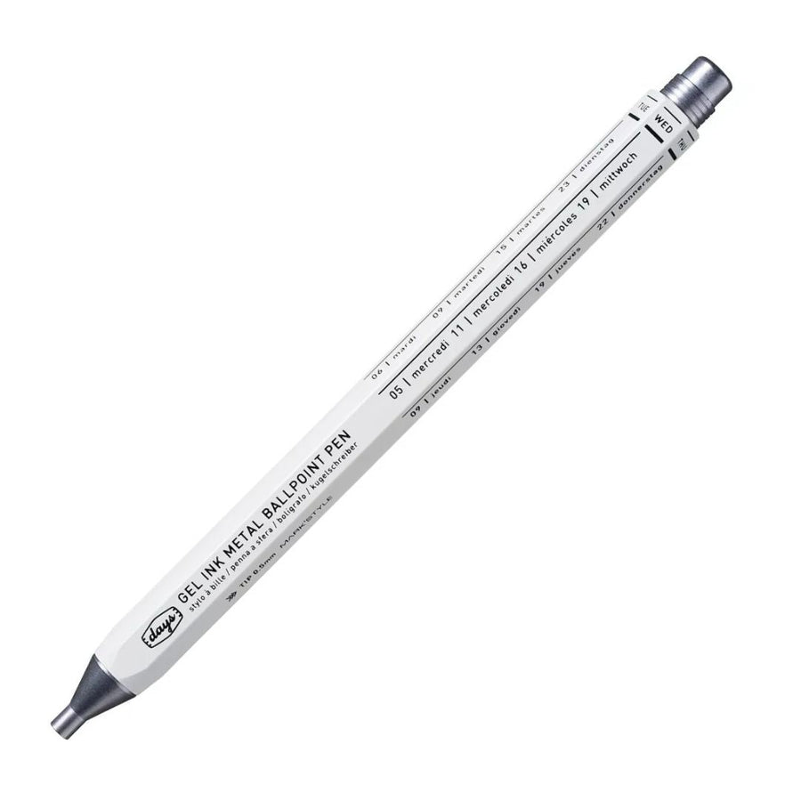 Tous Les Jours Days Metal Pen - Mark'Style Tokyo-Pens-Mark's Inc.-White