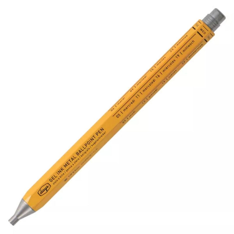 Tous Les Jours Days Metal Pen - Mark'Style Tokyo-Pens-Mark's Inc.-Yellow