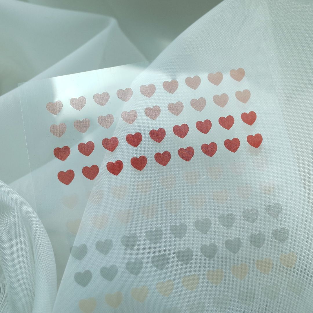 Transparent Heart Suatelier Stickers - Plain 51 - 53 - 51 - Suatelier