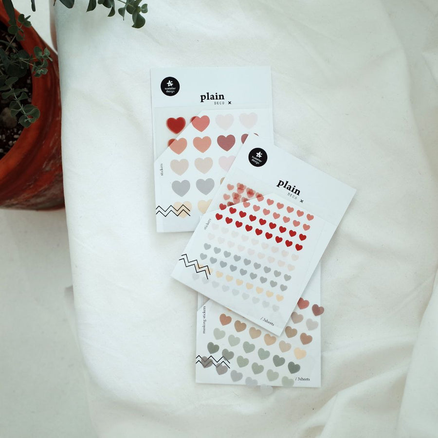 Transparent Heart Suatelier Stickers - Plain 51 - 53 - 51 - Suatelier