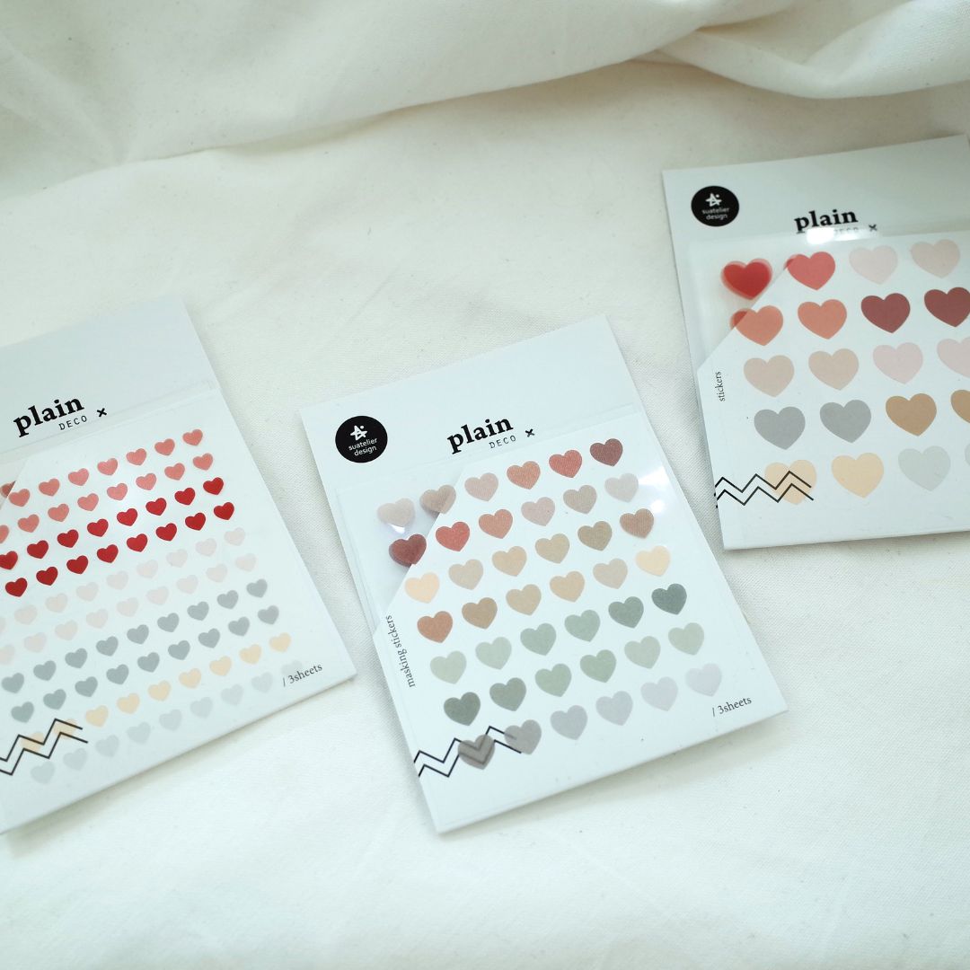 Transparent Heart Suatelier Stickers - Plain 51 - 53 - 51 - Suatelier
