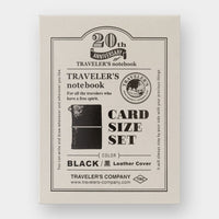 TRAVELER'S notebook 20th Anniversary Card Size Set Black - TRAVELER'S COMPANY