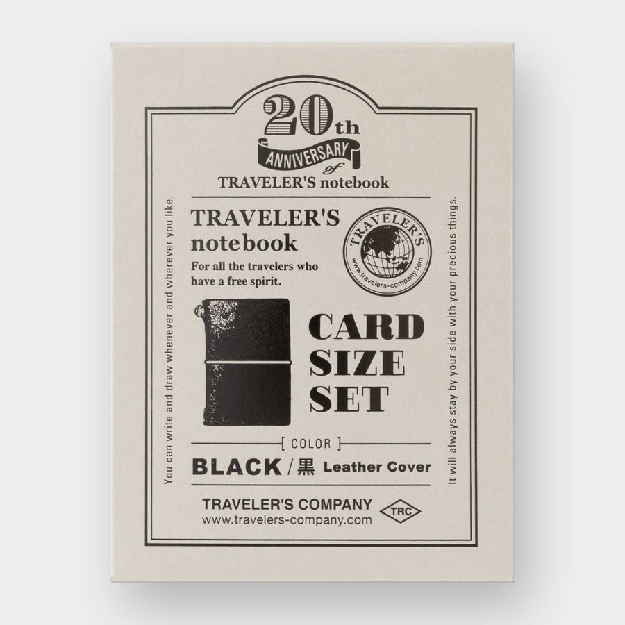 TRAVELER'S notebook 20th Anniversary Card Size Set Black - TRAVELER'S COMPANY