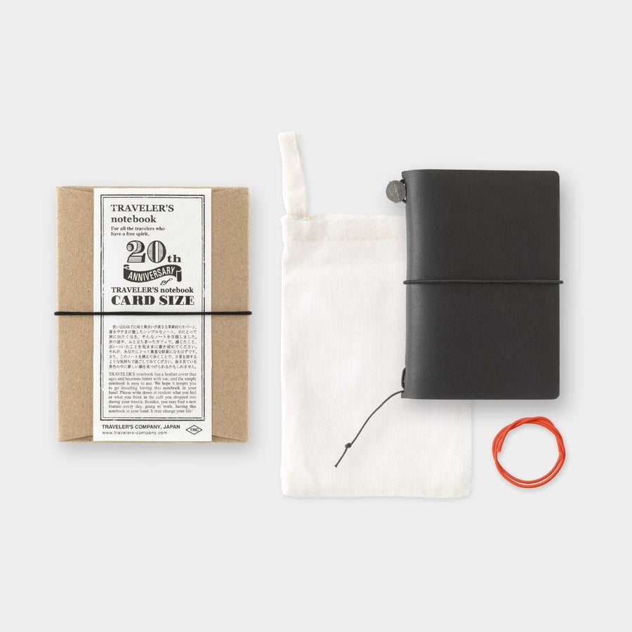 TRAVELER'S notebook 20th Anniversary Card Size Set Black - TRAVELER'S COMPANY