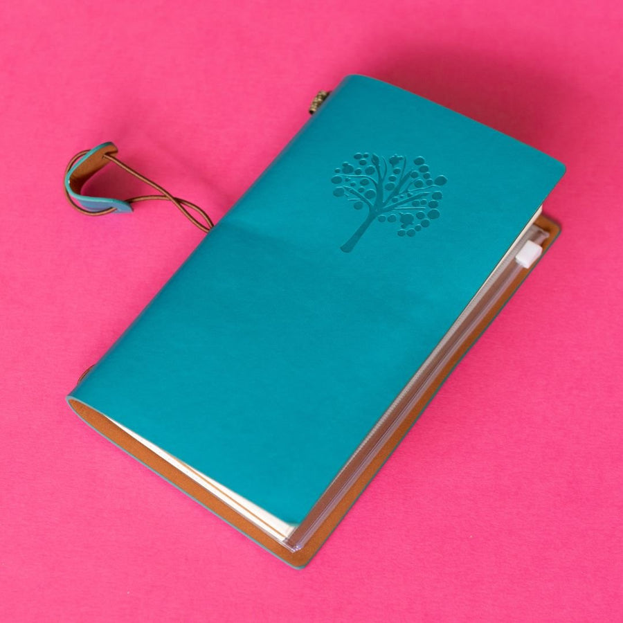 Traveller's Notebook Refillable Journal-Notebooks-Under the Rowan Trees-Teal