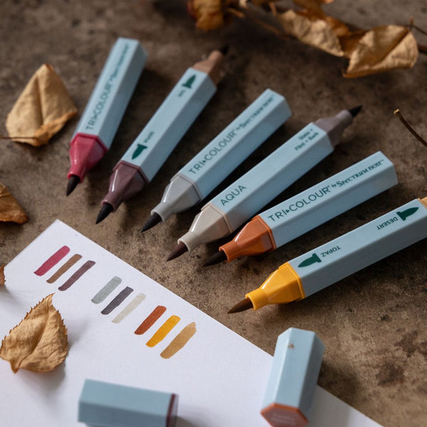 Tri-Colour Aqua Pens - Essential Neutrals-Pens-Spectrum Noir-