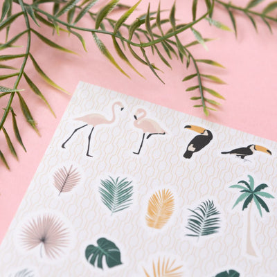 Tropical Paradise Sticker Sheet-Stickers-Under the Rowan Trees-