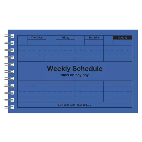 Undated Weekly Schedule - Mark's Tokyo-Notebooks-Mark's Inc.-Blue